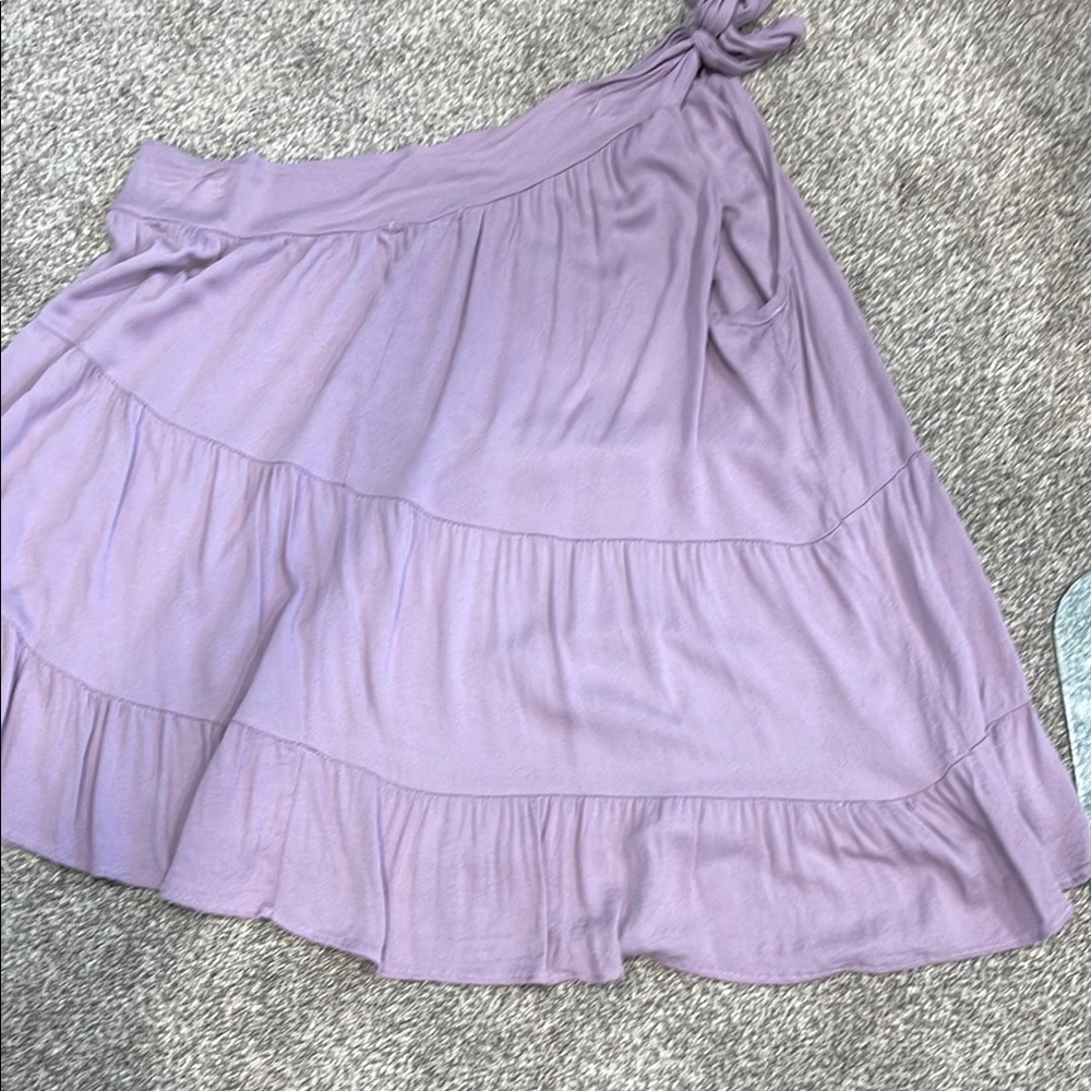 Lavender Tiered Women's One shoulder top.  Large